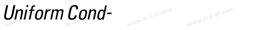 Uniform Cond字体转换
